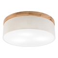 Brilagi - LED Плафон BELLADONNA 3xE27/15W/230V Ø 50 см кремав/дъб