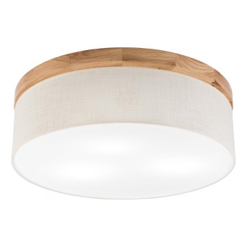 Brilagi - LED Плафон BELLADONNA 3xE27/15W/230V Ø 50 см кремав/дъб