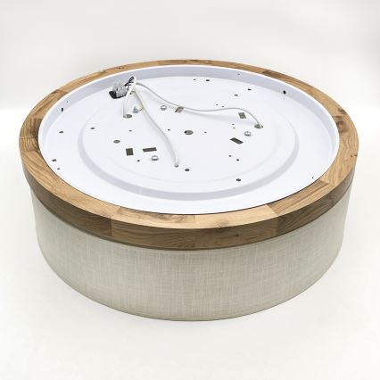 Brilagi - LED Плафон BELLADONNA 3xE27/15W/230V Ø 50 см кремав/дъб