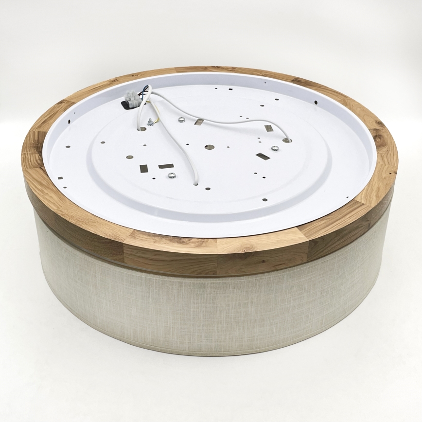 Brilagi - LED Плафон BELLADONNA 3xE27/15W/230V Ø 50 см кремав/дъб