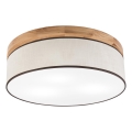 Brilagi - LED Плафон BELLADONNA 3xE27/15W/230V Ø 50 см кремав/дъб