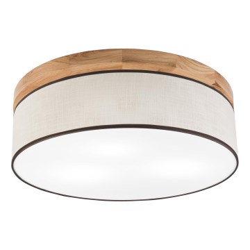 Brilagi - LED Плафон BELLADONNA 3xE27/15W/230V Ø 50 см кремав/дъб