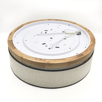 Brilagi - LED Плафон BELLADONNA 3xE27/15W/230V Ø 50 см кремав/дъб