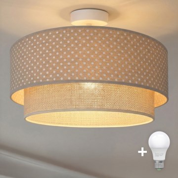 Brilagi - LED плафон BOHO BOBO 1xE27/60W/230V Ø 40 см, на точки, бежово/кремаво