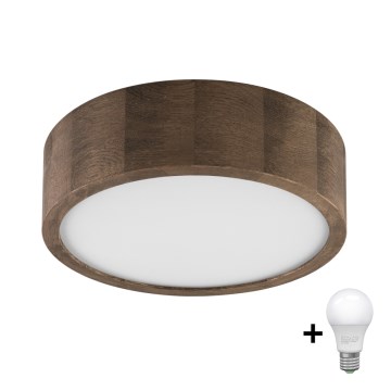 Brilagi - LED Плафон CARVALHO 1xE27/60W/230V дъб Ø 27 см