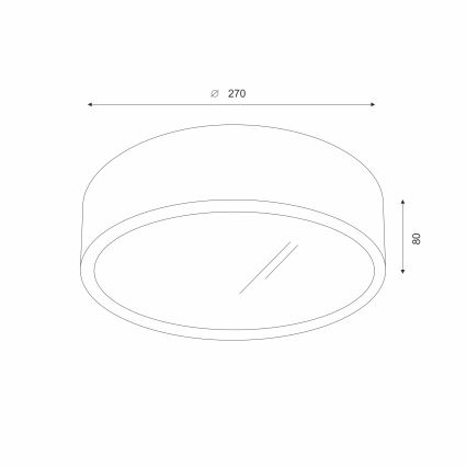 Brilagi - LED Плафон CARVALHO 1xE27/60W/230V дъб Ø 27 см