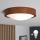 Brilagi - LED плафон CARVALHO SLIM 1xE27/15W/230V дъб/череша Ø 27 см
