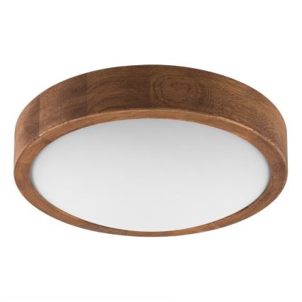 Brilagi - LED плафон CARVALHO SLIM 1xE27/15W/230V дъб/череша Ø 27 см