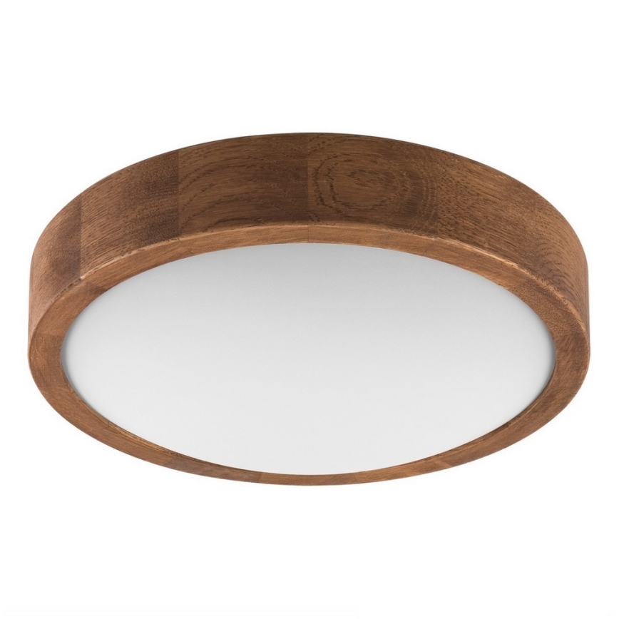 Brilagi - LED плафон CARVALHO SLIM 1xE27/15W/230V дъб/череша Ø 27 см