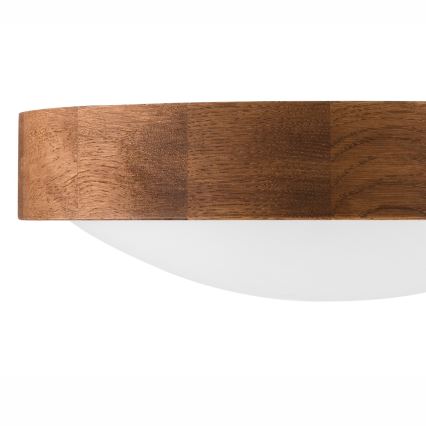 Brilagi - LED плафон CARVALHO SLIM 1xE27/15W/230V дъб/череша Ø 27 см