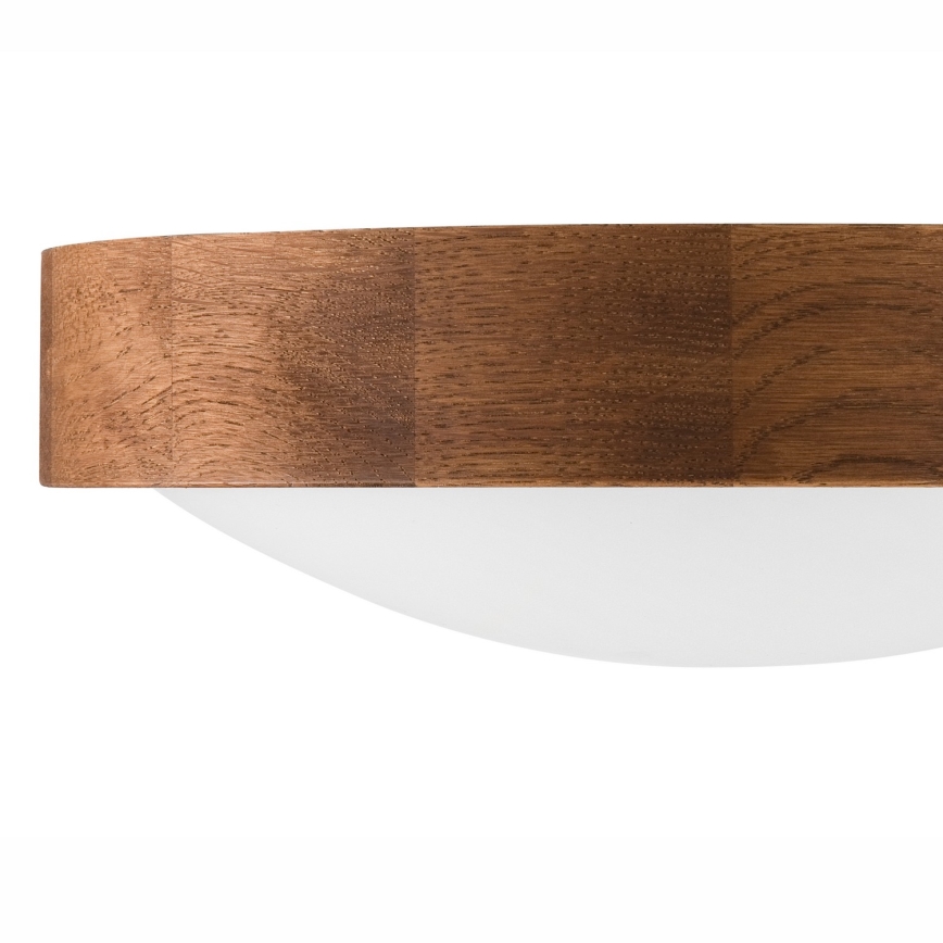 Brilagi - LED плафон CARVALHO SLIM 1xE27/15W/230V дъб/череша Ø 27 см
