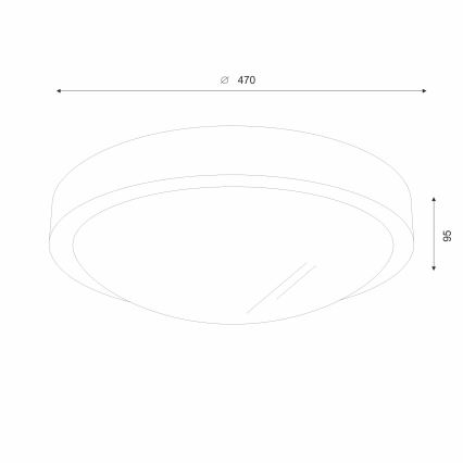 Brilagi - LED Плафон CARVALHO SLIM 3xE27/60W/230V дъб Ø 47 см