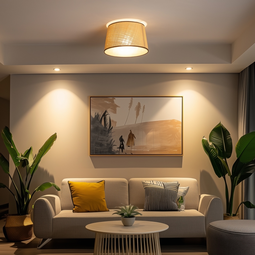 Brilagi - LED плафон CERIA 1xE27/40W/230V Ø 35 см бежов