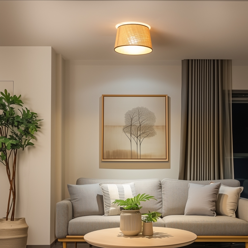 Brilagi - LED плафон CERIA 1xE27/40W/230V Ø 35 см бежов