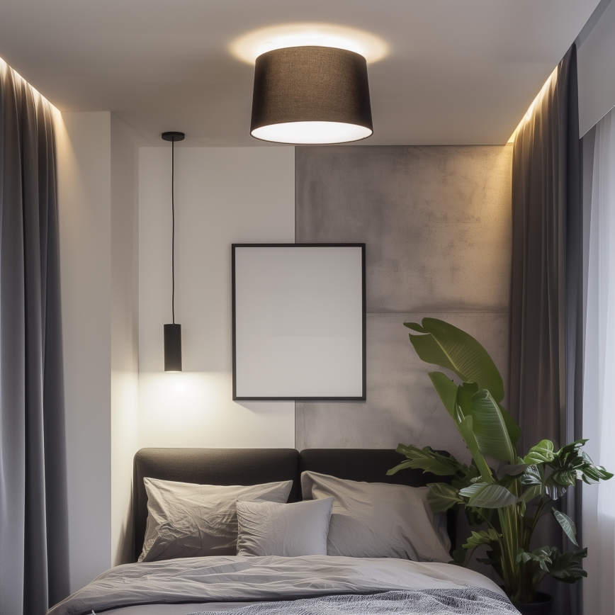 Brilagi - LED плафон CERIA 1xE27/40W/230V Ø 45 cm черен