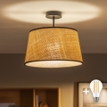 BRILAGI - LED плафон CERIA 1xE27/60W/230V Ø 35 cm черен/бежов
