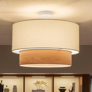 Brilagi - LED плафон CERIA 1xE27/60W/230V Ø 50 см бял/бежов