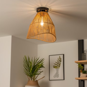 Brilagi - LED плафон CERIA BOHO 1xE27/40W/230V, диаметър 30 cm, кафяв