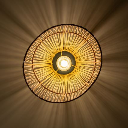 Brilagi - LED плафон CERIA BOHO 1xE27/40W/230V, диаметър 30 cm, кафяв