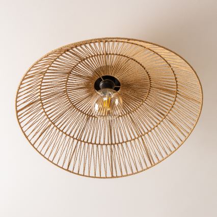 Brilagi - LED плафон CERIA BOHO 1xE27/40W/230V Ø 70 см кафяв