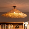 BRILAGI - LED плафон CERIA BOHO 1xE27/60W/230V Ø 100 см черно/бежово