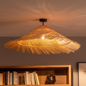 Brilagi - LED плафон CERIA BOHO 1xE27/60W/230V Ø 100 см черно/бежово
