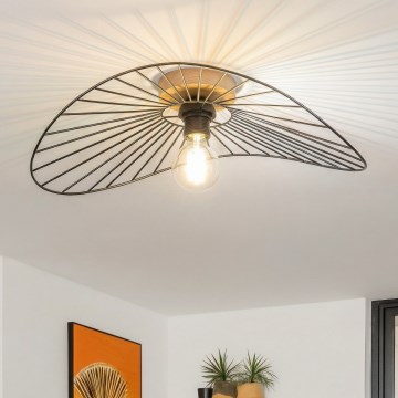 Brilagi - LED плафон CERIA WIRE 1xE27/40W/230V 40x56 см черен/дъб