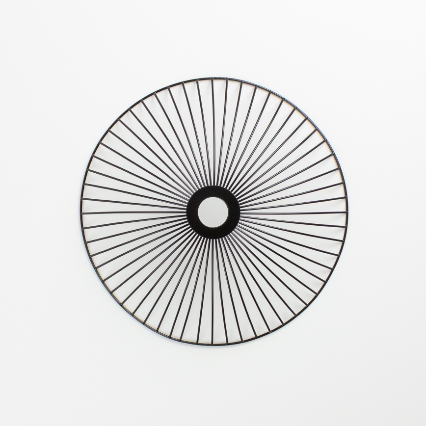 Brilagi - LED плафон CERIA WIRE 1xE27/40W/230V, диаметър 26 cm, черно/дъб