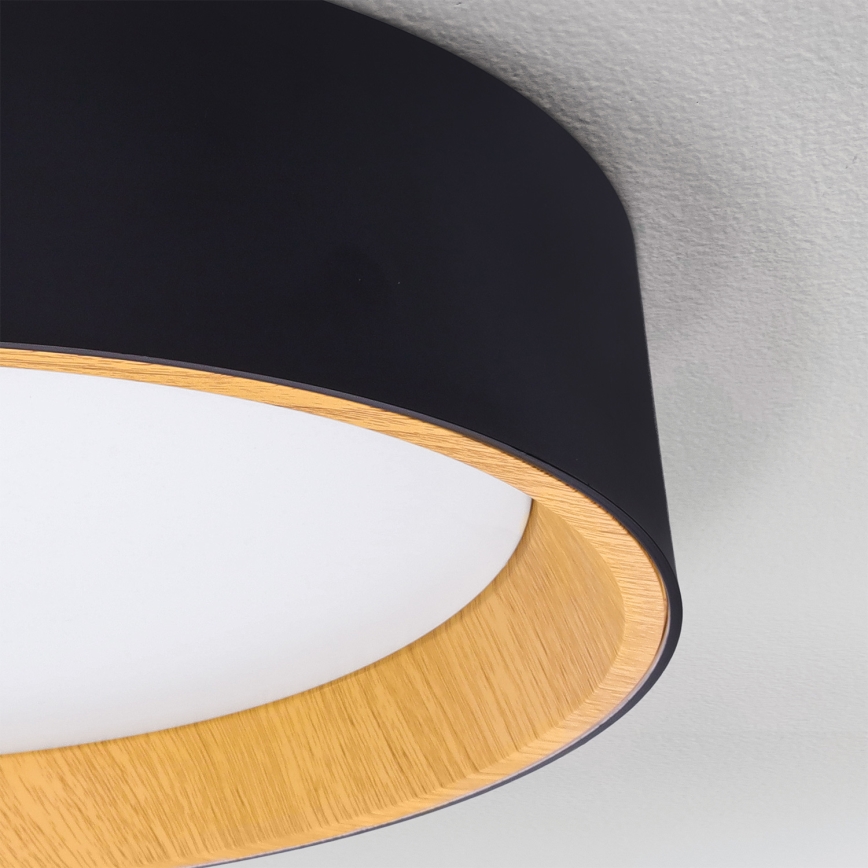 Brilagi - LED димируемо таванно осветително тяло LARIOS LED/72W/230V 3000-6500K черно диаметър 59 см + дистанционно управление