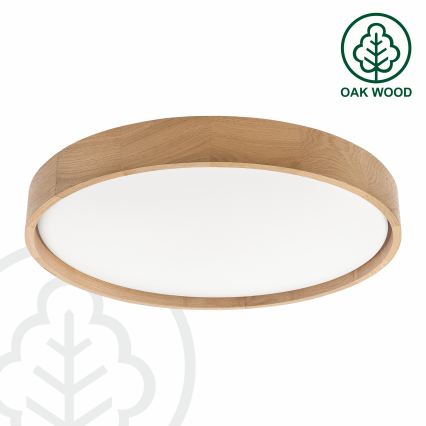 Brilagi - LED димируема таванна лампа MANAROLA SMART LED/36W/230V 3000-6000K Wi-Fi Tuya Beacon пр. 51 см дъб + дистанционно управление