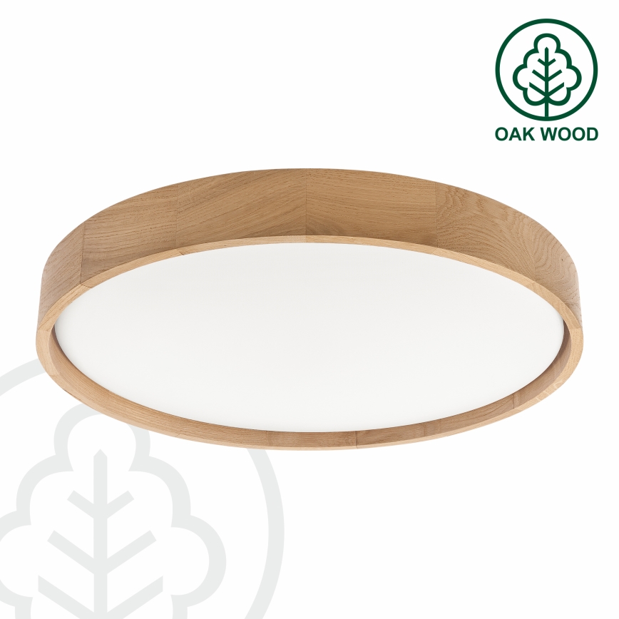 Brilagi - LED димируема таванна лампа MANAROLA SMART LED/36W/230V 3000-6000K Wi-Fi Tuya Beacon пр. 51 см дъб + дистанционно управление
