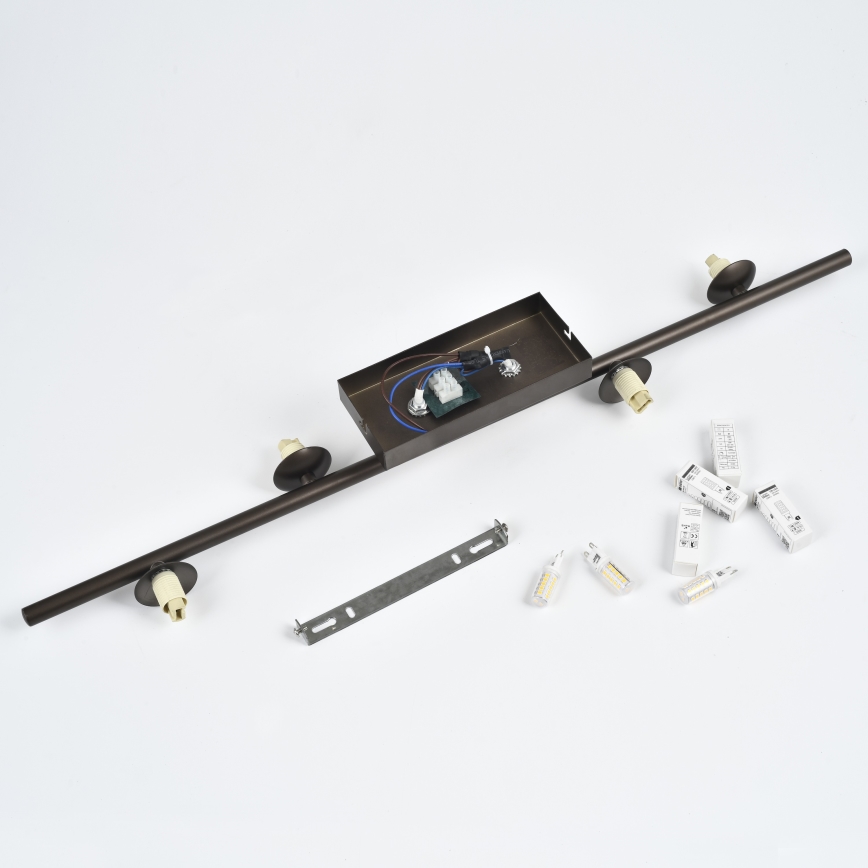 Brilagi - LED плафон MILLA 4xG9/3W/230V кафяв/димчато кафяв