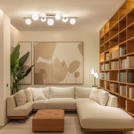 Brilagi - LED плафон MILLA 7xG9/3W/230V черен хром/бял