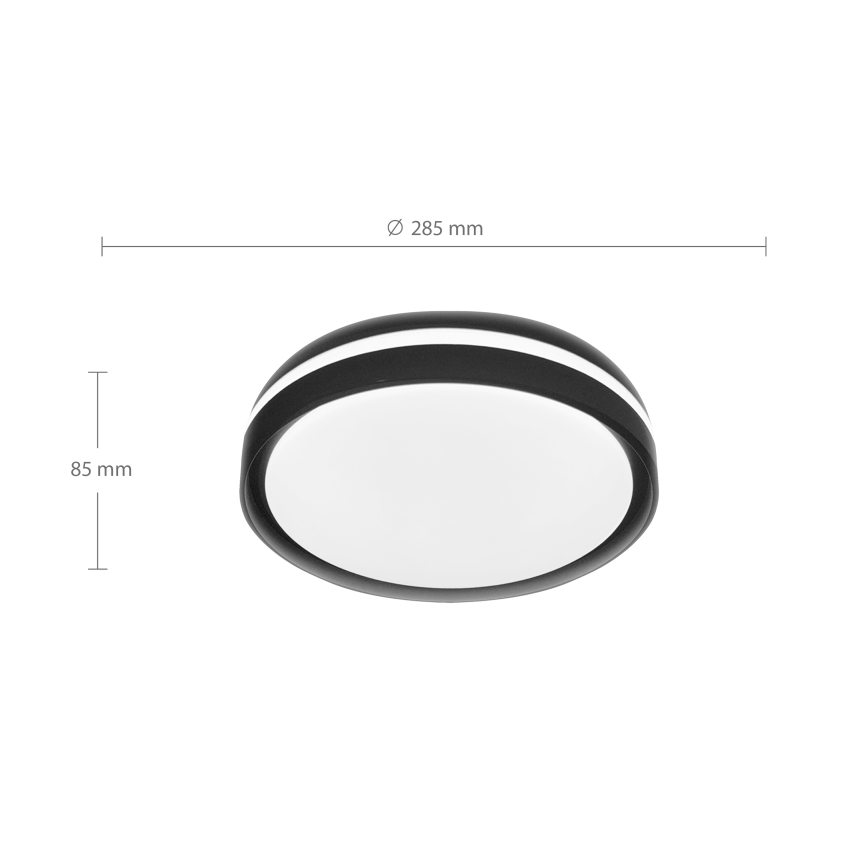 Brilagi - LED плафон NAOMI LED/24W/230V Ø 28,5 cm черен
