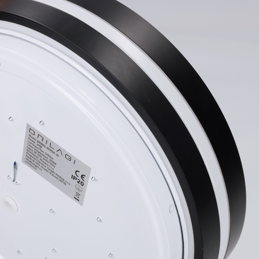 Brilagi - LED плафон NAOMI LED/24W/230V Ø 28,5 cm черен