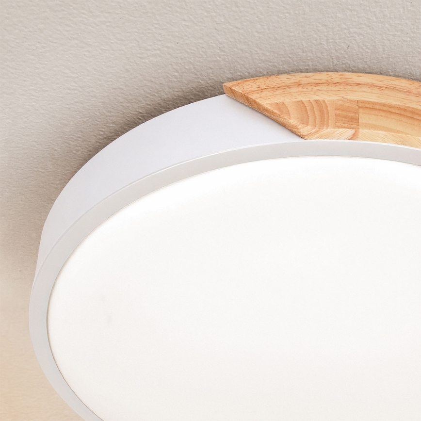 Brilagi - LED плафон PILANA LED/24W/230V дъб/бял диаметър 30 см