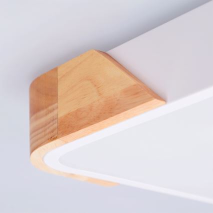Brilagi - LED плафон PILANA LED/24W/230V дъб/бяло 32x32 cm