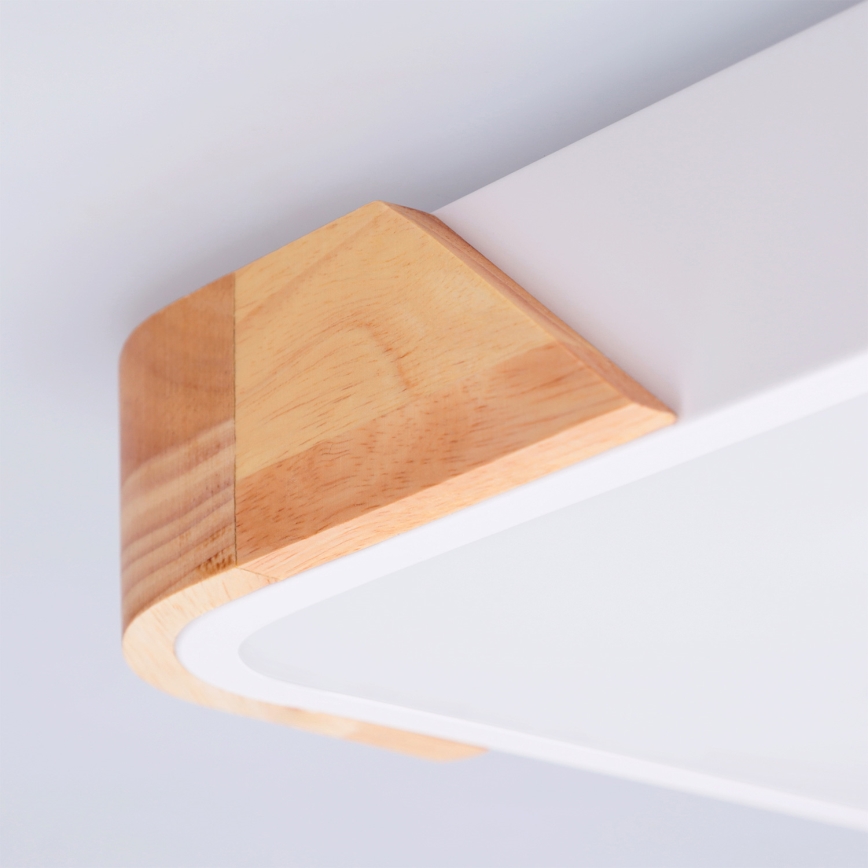 Brilagi - LED плафон PILANA LED/24W/230V дъб/бяло 32x32 cm