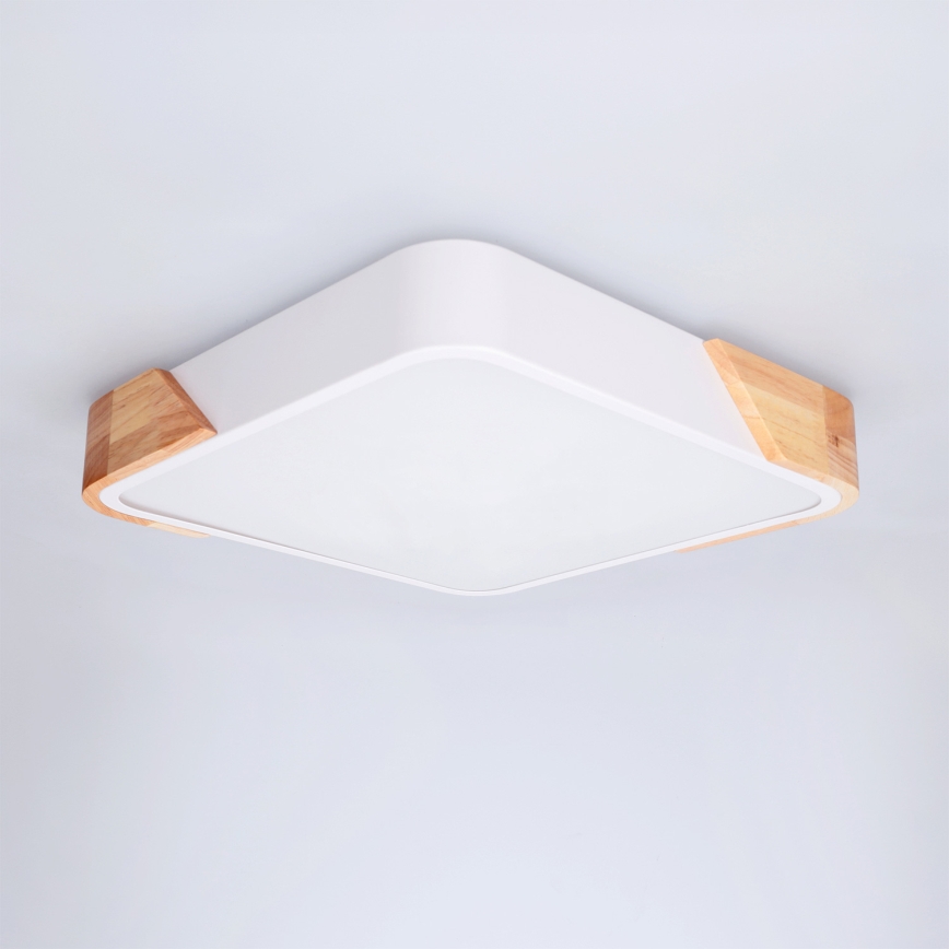 Brilagi - LED плафон PILANA LED/24W/230V дъб/бяло 32x32 cm