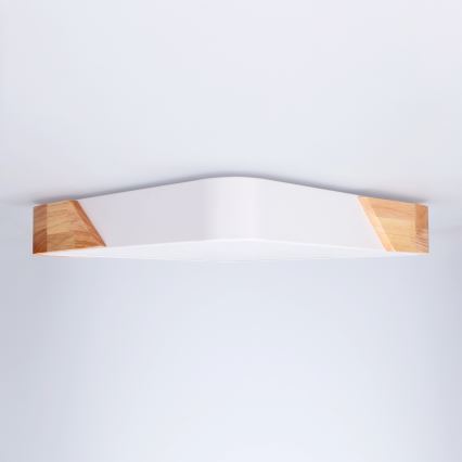 Brilagi - LED плафон PILANA LED/24W/230V дъб/бяло 32x32 cm