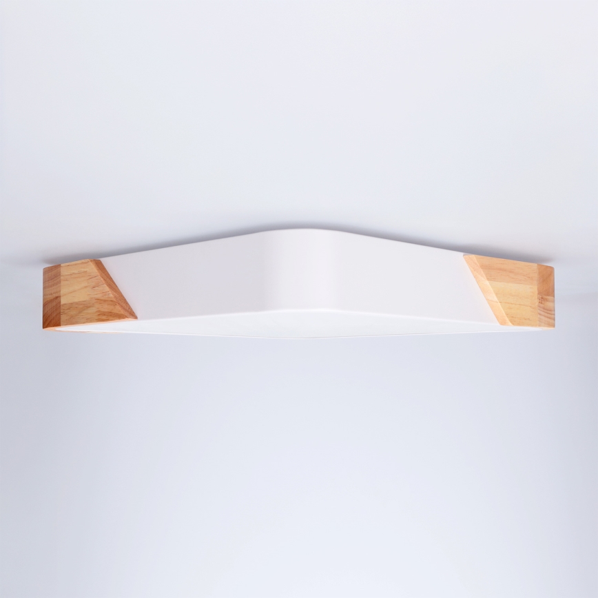 Brilagi - LED плафон PILANA LED/24W/230V дъб/бяло 32x32 cm