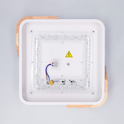 Brilagi - LED плафон PILANA LED/24W/230V дъб/бяло 32x32 cm