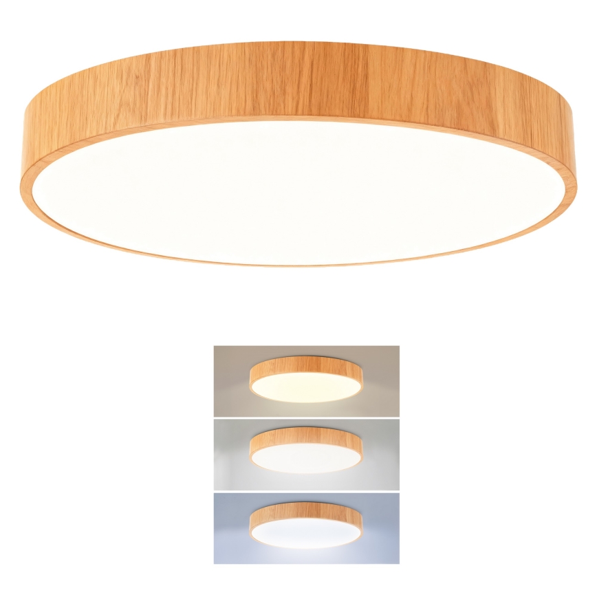 Brilagi - LED таванен плафон POOL LED/36W/230V 3000/4000/6000K Ø 30 см дървесен декор