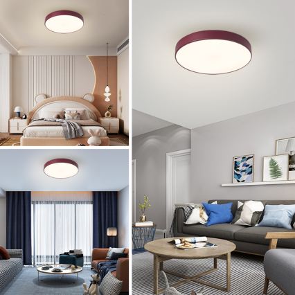 Brilagi - LED таванен плафон POOL LED/60W/230V 3000/4000/6000K, диаметър 50 см, бордо