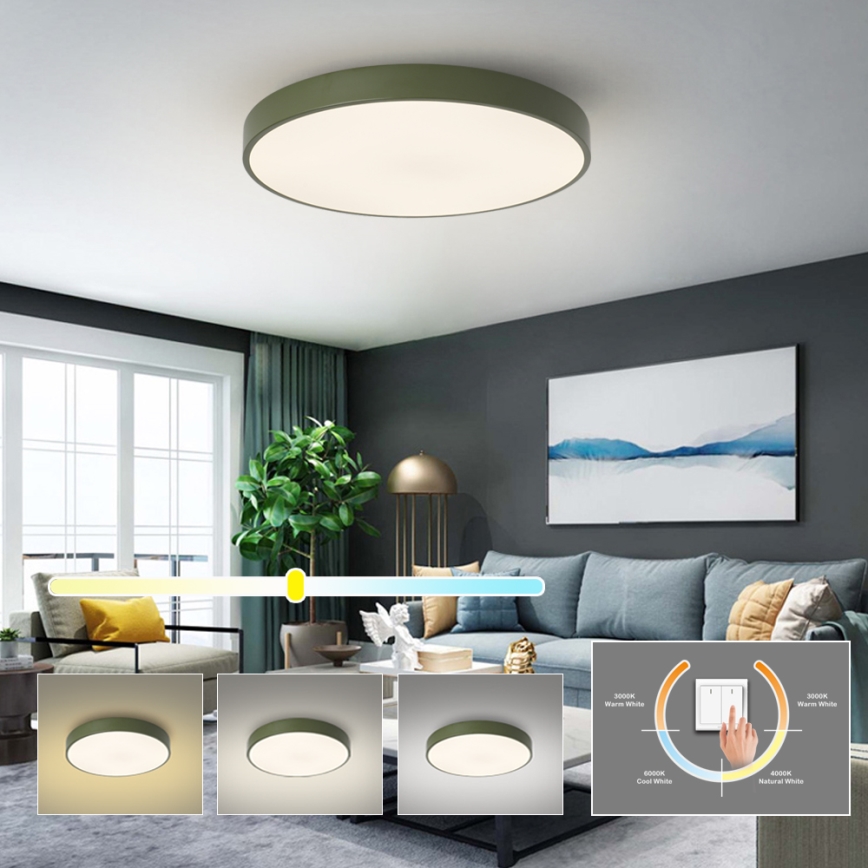 Brilagi - LED плафон POOL LED/60W/230V 3000/4000/6000K Ø 60 см зелен