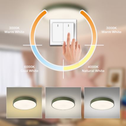 Brilagi - LED плафон POOL LED/60W/230V 3000/4000/6000K Ø 60 см зелен
