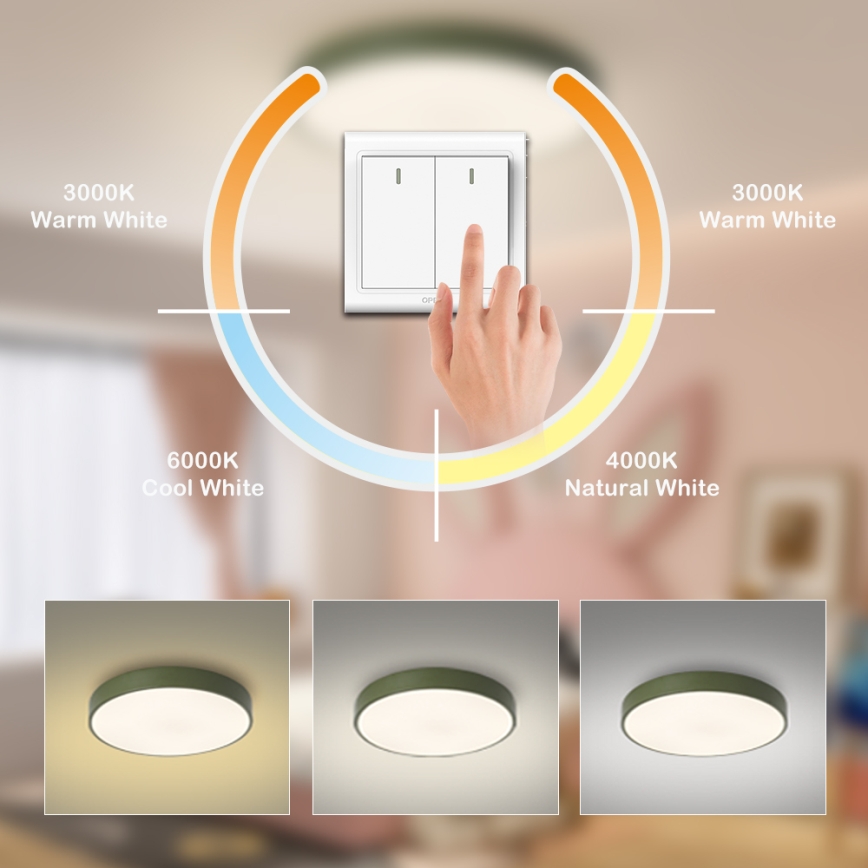 Brilagi - LED плафон POOL LED/60W/230V 3000/4000/6000K Ø 60 см зелен