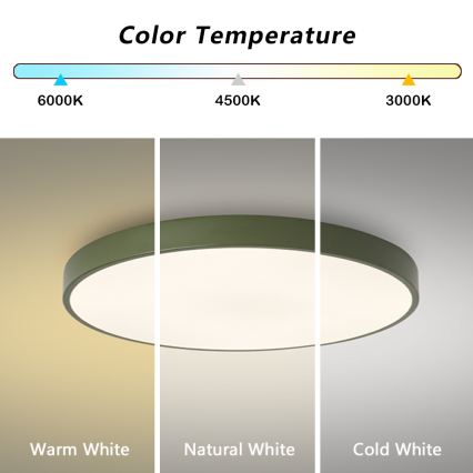 Brilagi - LED плафон POOL LED/60W/230V 3000/4000/6000K Ø 60 см зелен