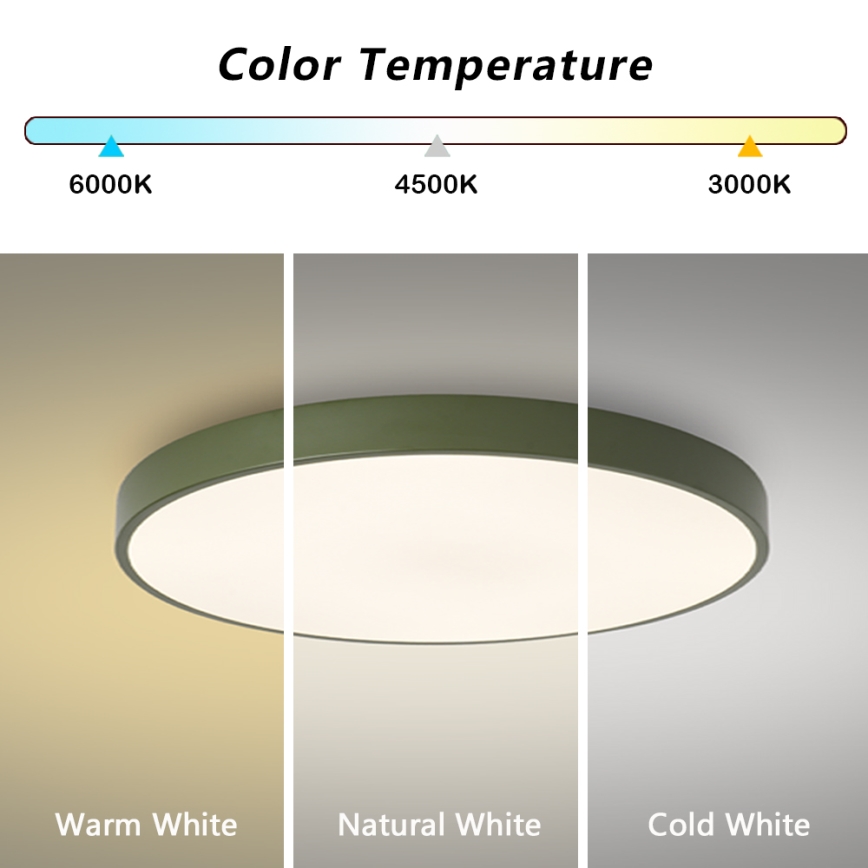 Brilagi - LED плафон POOL LED/60W/230V 3000/4000/6000K Ø 60 см зелен