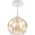 BRILAGI - LED плафон RETRO GLASS 1xE27/60W/230V Ø 18 cm бял/димно бежов
